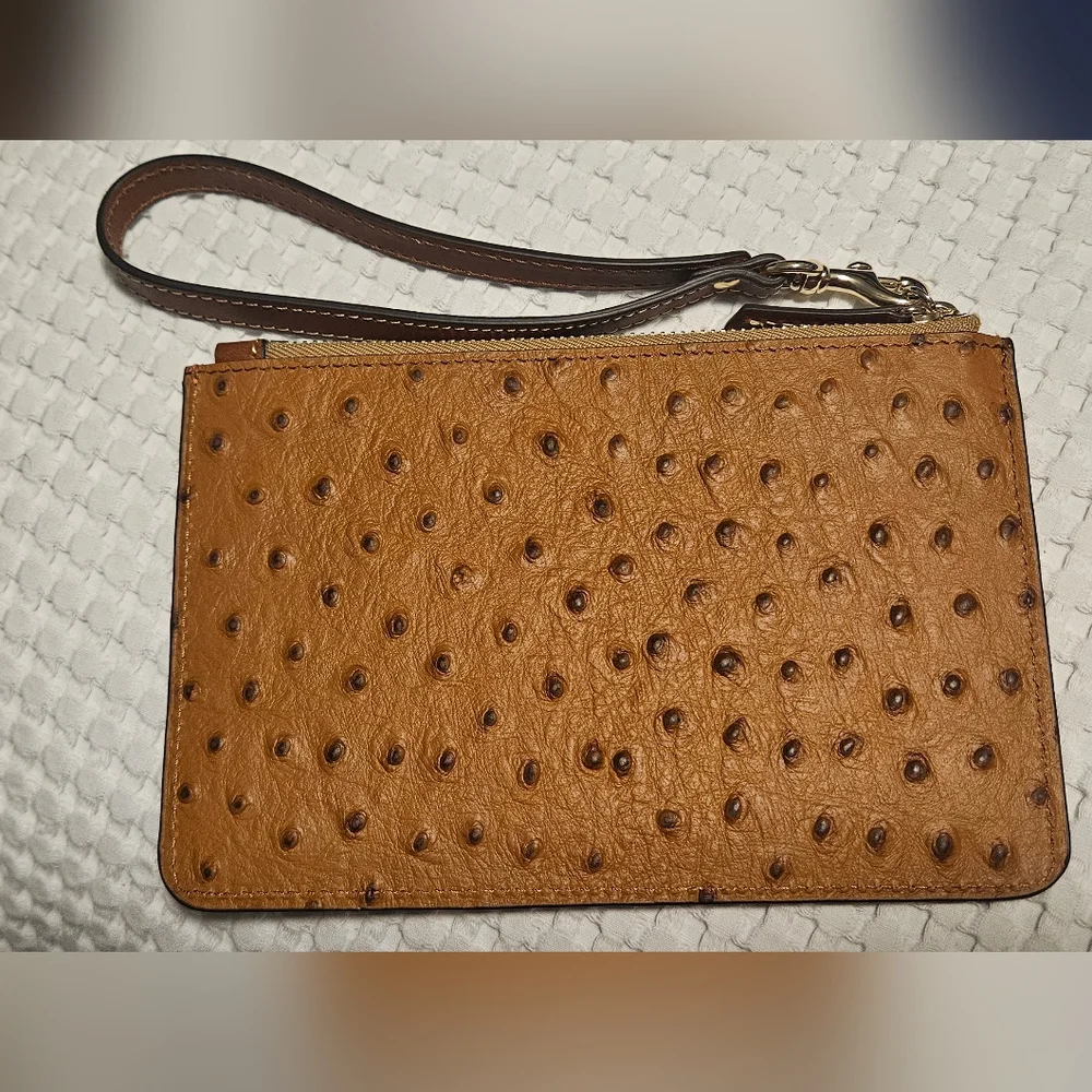 NWT Dooney & Bourke Briana Ostrich Embossed Leather Shoulder Bag: Caramel - Picture 16 of 16